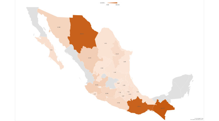 Superficie Afectada de Incendios en Mexico